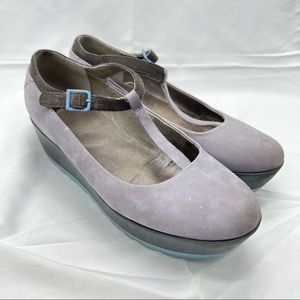 Camper Laika Suede Wedge Sandal